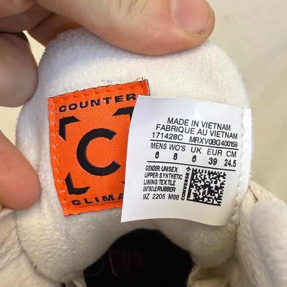 CONVERSE CTAS White All-Terrain Hi Cold Fusion Counter Climate Wmns 8 / Mens 6 - Picture 9 of 9